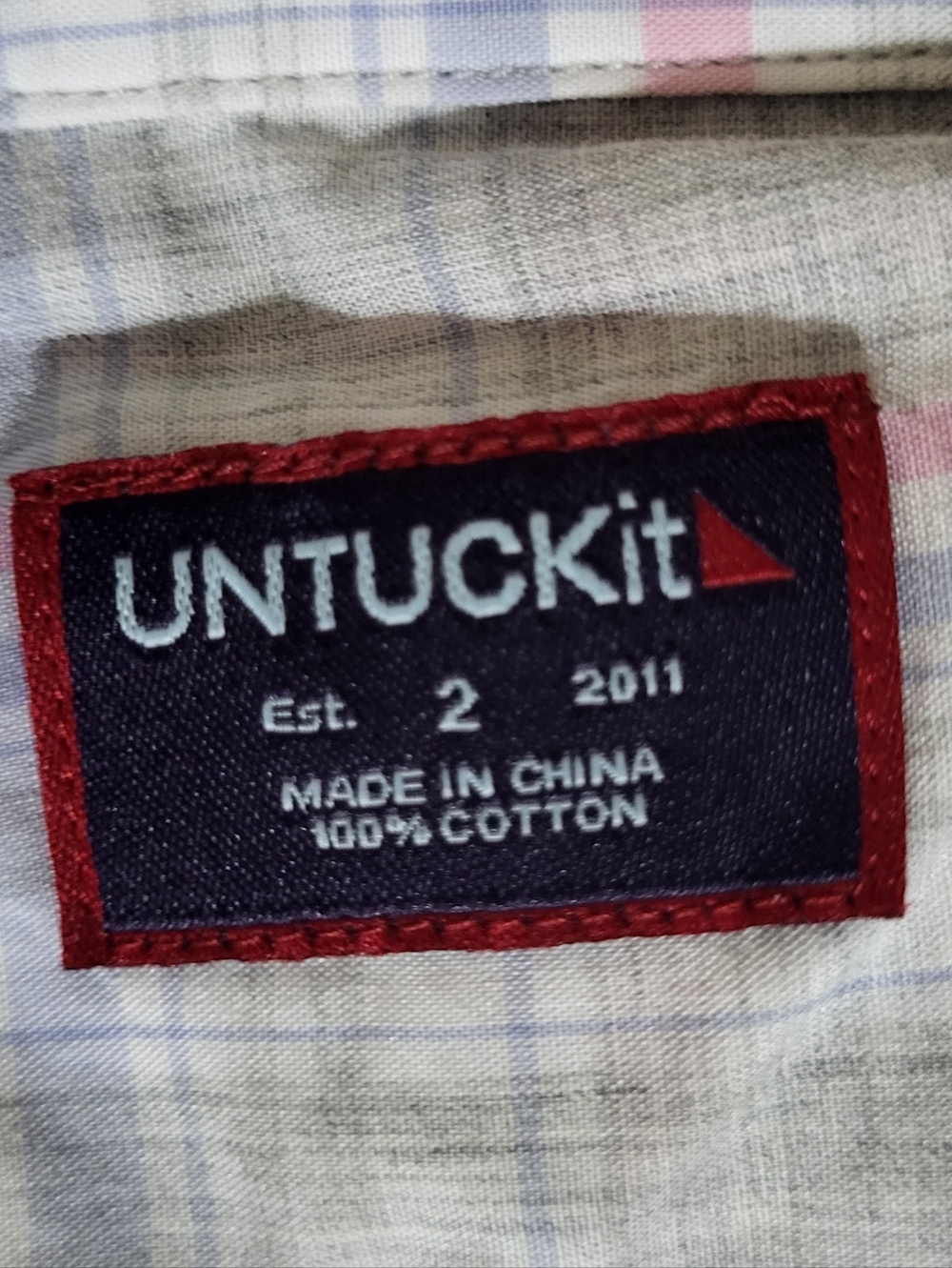 UNTUCKit NWT Sz 0 2 4 8 14 100% Cotton Lightweight Pastel Plaid Button-Up Shirt - Picture 12 of 15